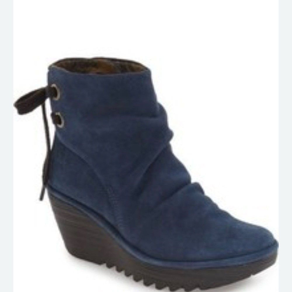 Fly London Yama Wedge Booties size 5 NWOT